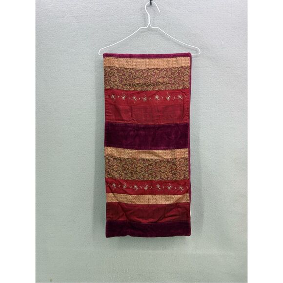Crate & Barrel Arabesque Table Runner Moroccan Spice Reds Orange Gold 14” x 120” - Picture 1 of 7